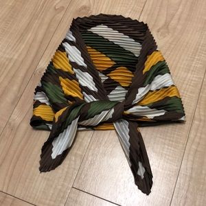 Printed Pleated Neck Scarf or Mask